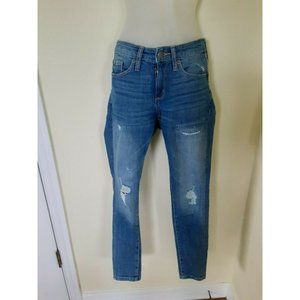 Universal Thread Women‎ Distressed Jeans SZ 00 24R Light Wash High Rise Skinny
